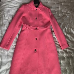 TALL ITALIAN DOUBLE-CLOTH WOOL LADY DAY COAT